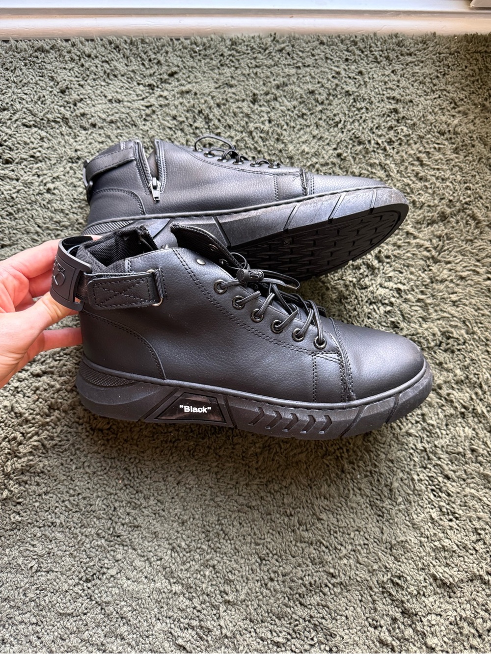 Men’s Black Boots -Size 9